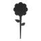 Schwarzer Kreidetafel-Stecker "Blume" 180mm hoch im 5er Set, inklusive Kreidestift