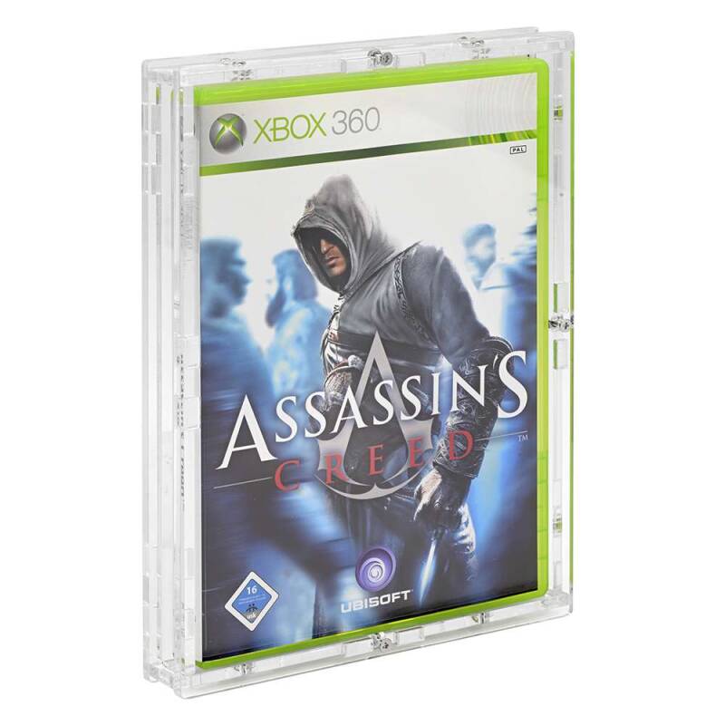 Verschraubtes Acrylcase / Schutzbox für Xbox 360 Spiel in OVP