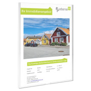 Premium Schildhalter / Acrylglasrahmen DIN A4, inkl. Klebepads