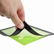 DIN A4 Inforahmen / Sichtfolie magnetisch grau