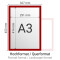 Sichtfolie magnetisch haftend für Dokumentenaushang DIN A3 (297 x 420mm) Rot