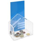Spendenbox in Hausform aus Acrylglas mit Schloß - Zeigis®