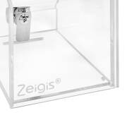 Spendenbox in Hausform aus Acrylglas mit Schloß - Zeigis®