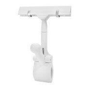 Preisschildhalter mit Klammer weiß für Körbe und Kisten