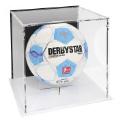 Fu&szlig;ball Vitrine - Boden: wei&szlig; /...