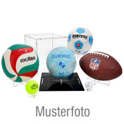 Golfball Vitrine - Boden: weiß / Rückwand: verspiegelt - Zeigis®