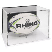 Rugbyball Vitrine Gr&ouml;&szlig;e 5 - Boden: wei&szlig;...