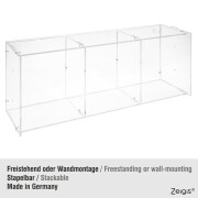 Blu-ray Regal STACK stapelbar / modular, transparente Rückwand