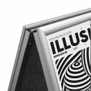 Kundenstopper Indoor, silber - verschiedene Formate