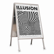 Kundenstopper 500x700 mm Indoor, silber