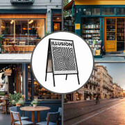 DIN A1 Kundenstopper Indoor, schwarz