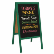 Holz-Kundenstopper / Kreidetafel, grün, 51x90 cm