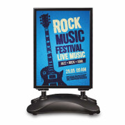 Kundenstopper Outdoor, windfest mit Wassertank, schwarz - verschiedene Formate