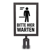 DIN A4 Rahmen für Absperrpfosten - schwarz