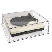 Plattenspielerhaube - transparenter Boden - weiße...