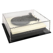Plattenspielerhaube - schwarzer Boden - weiße...