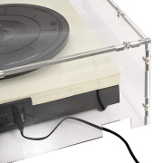 Plattenspielerhaube - Rückwand transparent mit Kabelausschnitt
