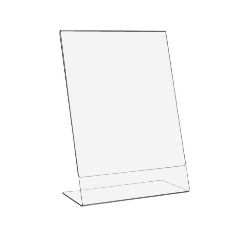 10x DIN A4 Werbeaufsteller Hoch L-Ständer aus Acrylglas Tischaufsteller 